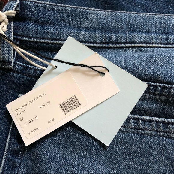 NWT Frame L’Homme Slim Fit size 36 in Bradbury Wash - Picture 6 of 6